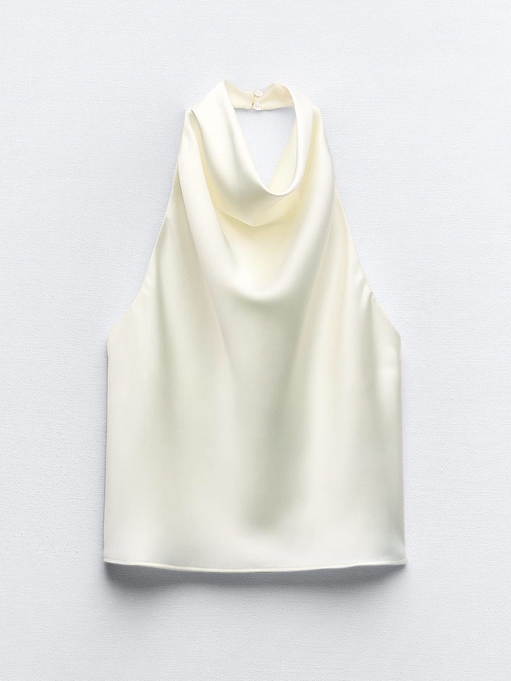 NWT Zara Satin Halter Neck Top L